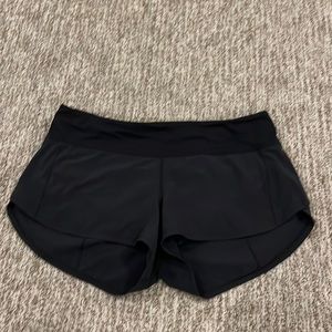 black lululemon speed up shorts